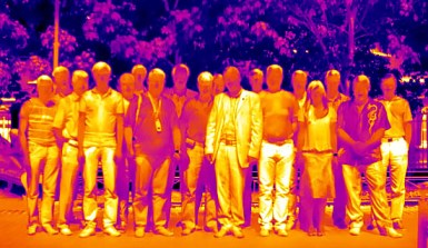 термограмма: специалисты тепловизионного контроля на очередной квалификационной аттестации в г.С.Петербург. В центре: Вавилов В.П.